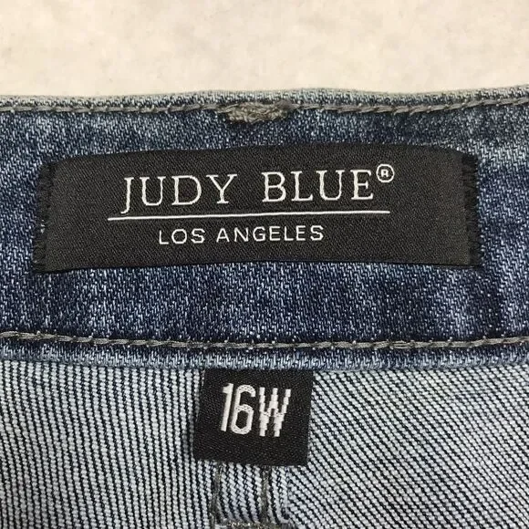 NWT JUDY BLUE Jean Women 16W (34x32) Tummy Control Slim Boot Stretch Vent Cuff - Picture 13 of 16